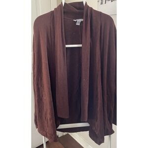 ATHLETA Womens Pranayama Wrap Open Front Cardigan Sweater Brown Size Small